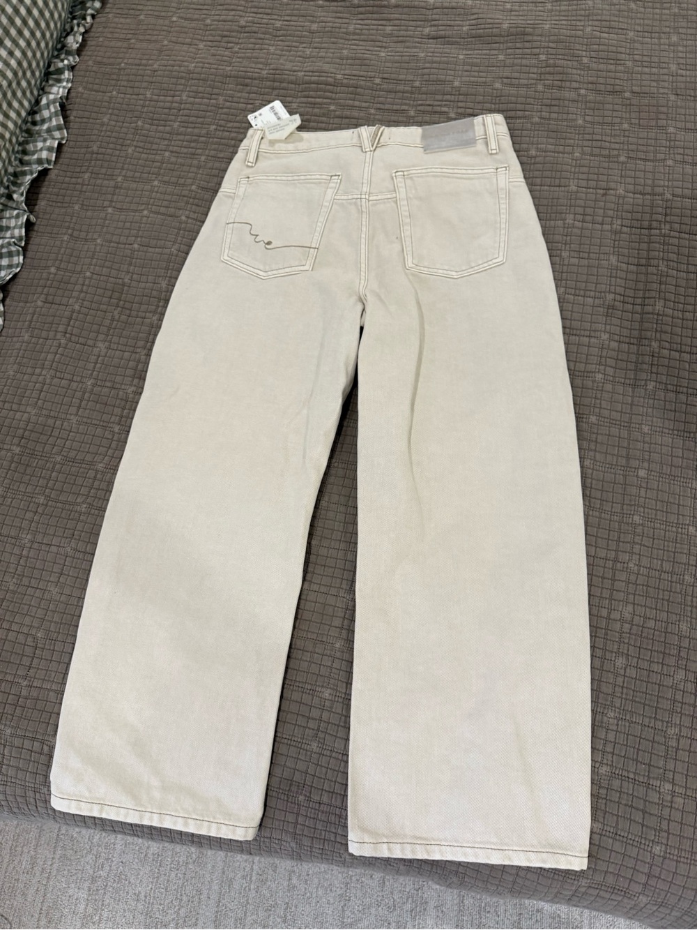 We The Free Cream High-Rise Wide Leg Jeans - Picture 3 of 5